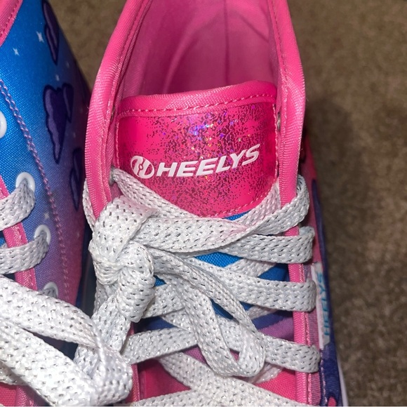 Heelys Pink and Blue Glitter Shoes NWOB - Picture 2 of 10